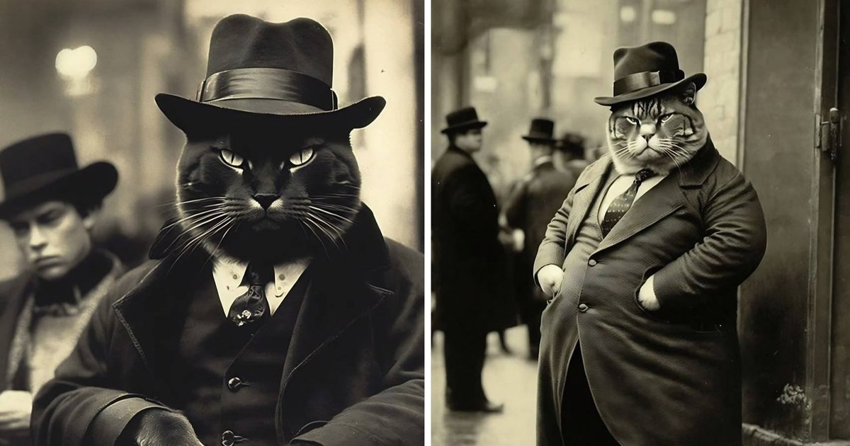 Коты-гангстеры покорили соцсети (фото)