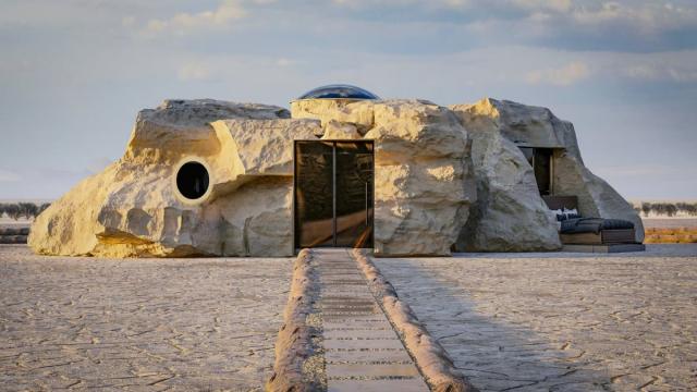 Роскошный дом-пещера построен в пустыне Юты