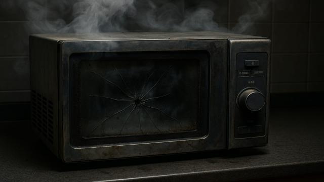 Что случилось с моей микроволновкой, когда я включил ее пустой (вам лучше так не делать)