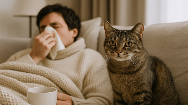 Могут ли кошки заразиться простудой от человека?