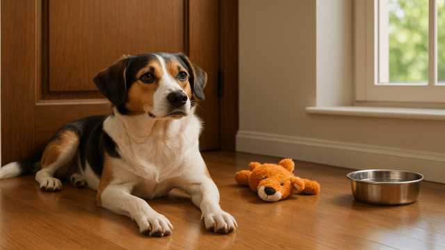 На какое время можно оставить собаку одну?