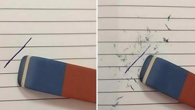 Для чего нужна синяя сторона ластика?