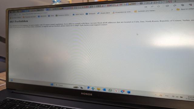 Docker Hub закрыл доступ к сайту для российских пользователей