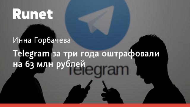 Telegram за три года оштрафовали на 63 млн рублей