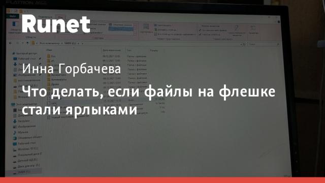 Что делать, если файлы на флешке стали ярлыками