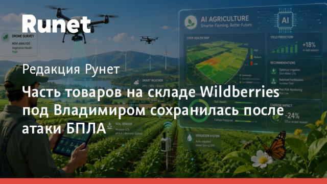 Часть товаров на складе Wildberries под Владимиром сохранилась после атаки БПЛА