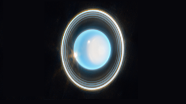«Джеймс Уэбб» поделился уникальным снимком Урана с кольцами