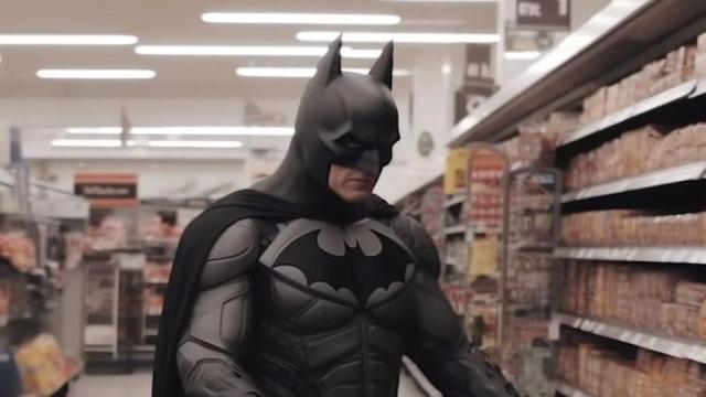 Нейросеть показала Бэтмена, который зашел в супермаркет. Ему так тяжело!