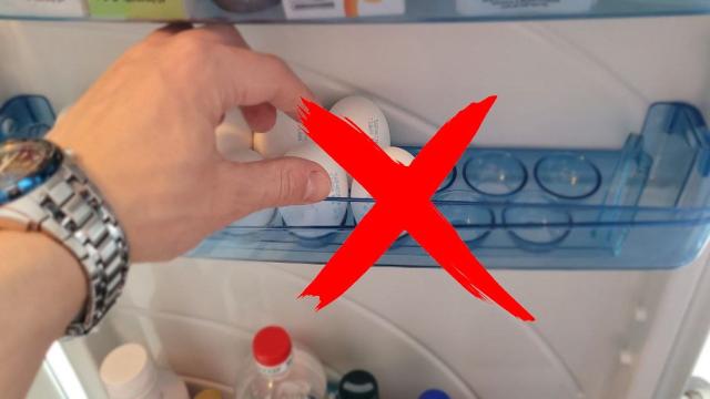 Почему яйца нельзя хранить на боковой дверце холодильника
