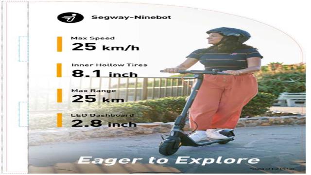Электрический скутер Ninebot E2 повысит вашу мобильность