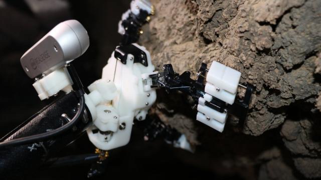 Робота-паука для марсианских пещер показали на видео