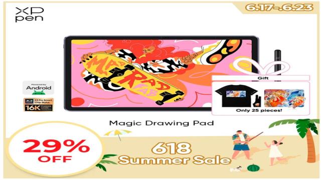 17 июня стартует распродажа стилусов и планшетов XPPen на Aliexpress 618 Summer Sale