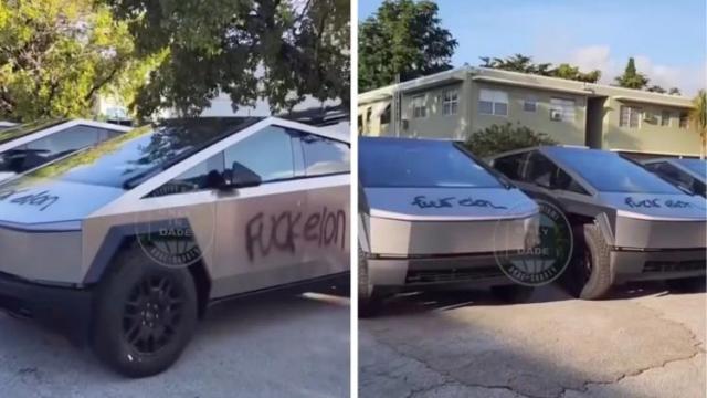 Во Флориде парковка с новыми Tesla Cybertruck подверглась нападению вандалов