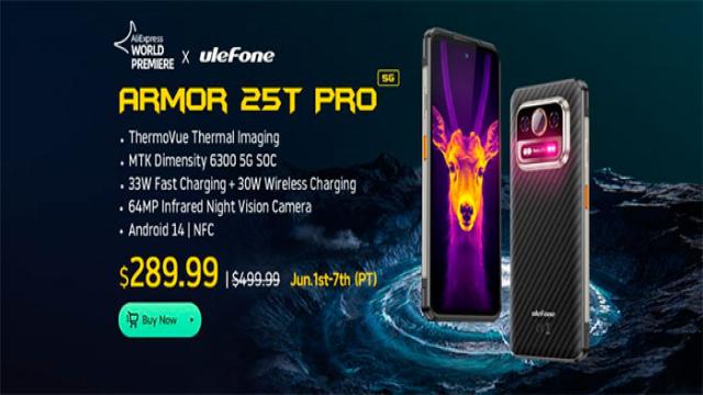 Начинается распродажа защищённого смартфона Ulefone Armor 25T Pro с 5G и тепловизором за $289,99