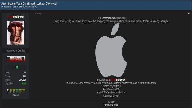 Хакеры украли у Apple исходный код нескольких инструментов, которые используют разработчики компании