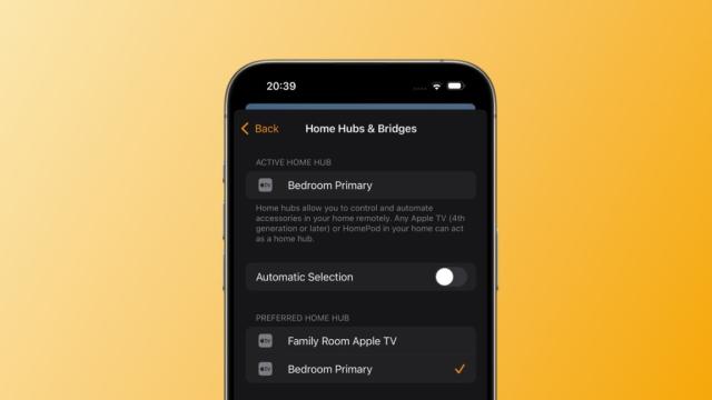 iOS 18 разрешает выбрать хаб умного дома вручную