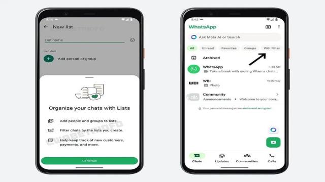 WhatsApp упростит фильтрацию чатов с помощью пользовательских списков