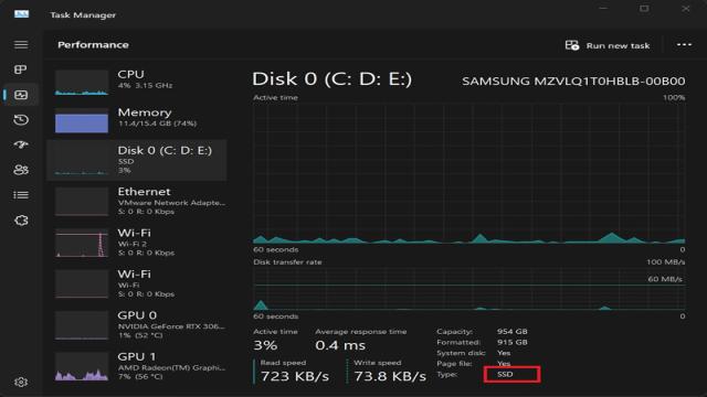 «Диспетчер задач» в Windows 11 начнёт показывать больше информации о накопителях ПК
