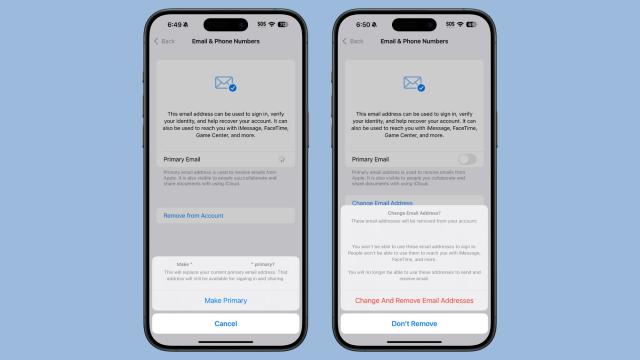 Apple разрешит быстро менять почту iCloud в iOS 18.1