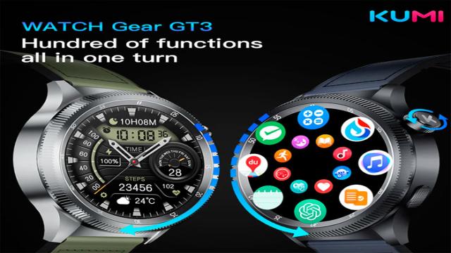 Смарт-часы KUMI Watch Gear GT3 приносят искусственный интеллект на ваше запястье
