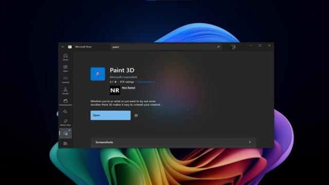 Microsoft удалила Paint 3D из магазина приложений