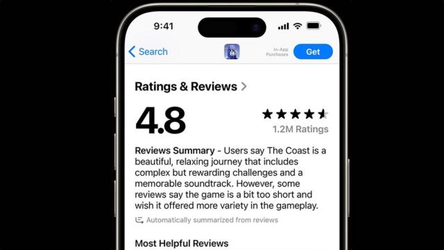 В iOS 18.4 появятся нейросетевые сводки отзывов к приложениям в App Store