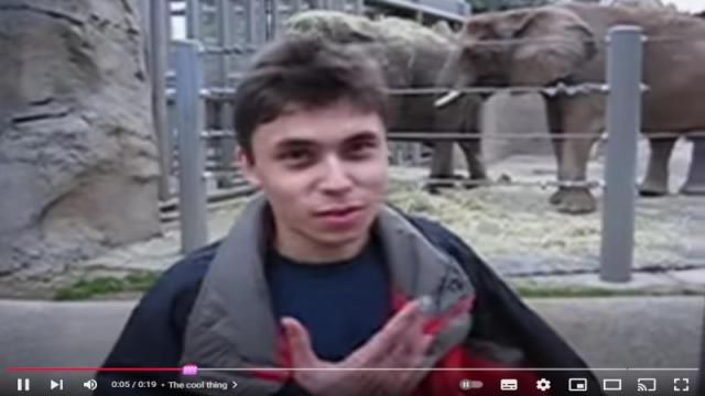 Первому видео на YouTube «Я в зоопарке» сегодня исполнилось 20 лет