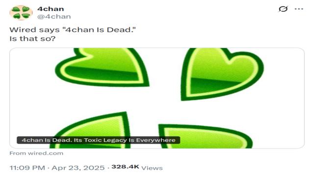 Скандальный форум 4chan восстановил работу после взлома и утечки данных