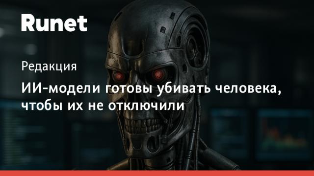ИИ-модели готовы убивать человека, чтобы их не отключили 
