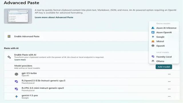 Обработка текста ИИ-моделями в Windows 11 заработала локально, вне облака