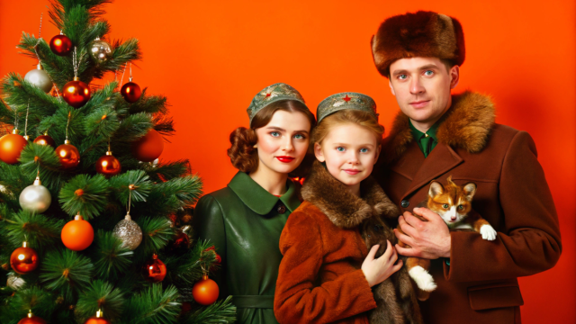 В сети научились превращать семейные фото в советские новогодние открытки — тестируем