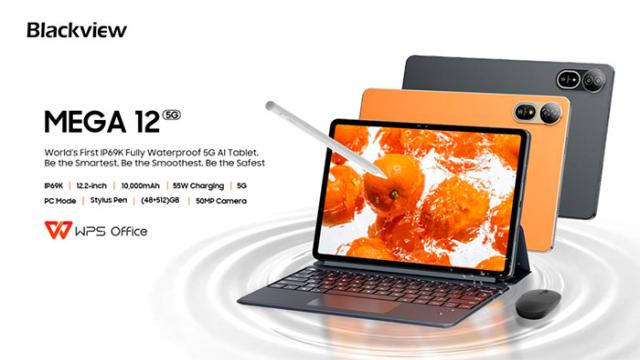 Blackview начинает международные продажи планшета MEGA 12 с защитой уровня IP69K и аккумулятором 10 000 мАч
