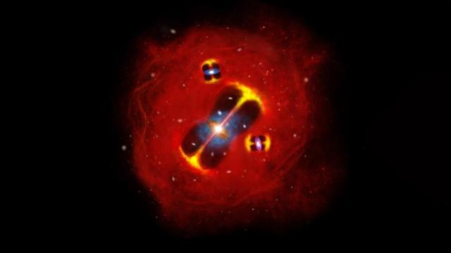 Астрономы обнаружили невероятно горячее молодое скопление галактик