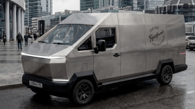 В России выпустят электрогрузовик в стиле Tesla Cybertruck