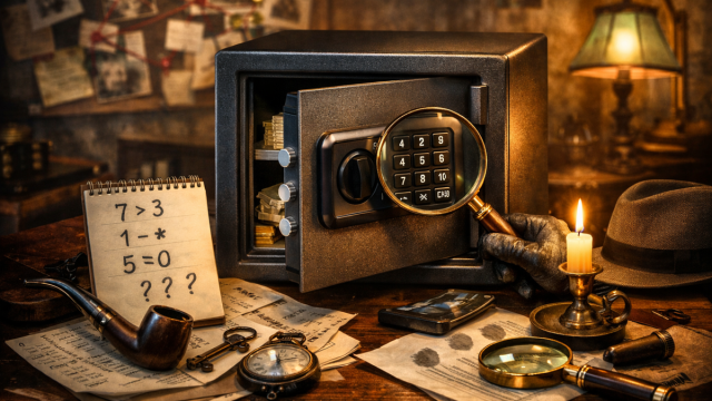Почувствуйте себя детективами: угадайте код от сейфа