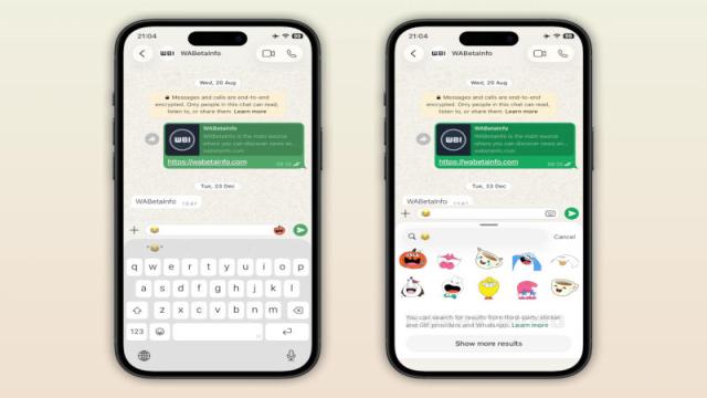 WhatsApp скопировал ещё одну функцию Telegram — подсказки стикеров при вводе эмодзи