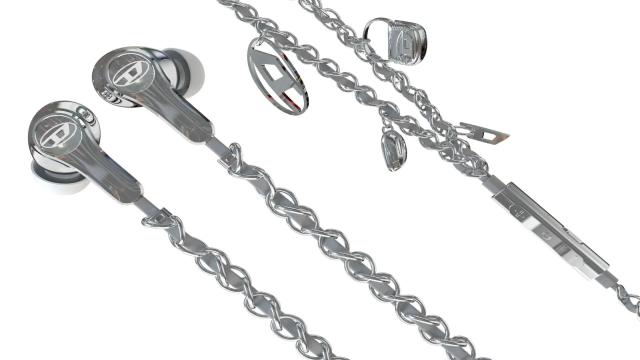 Звонко и по красоте? Вышли проводные наушники Diesel с цепями и хромом