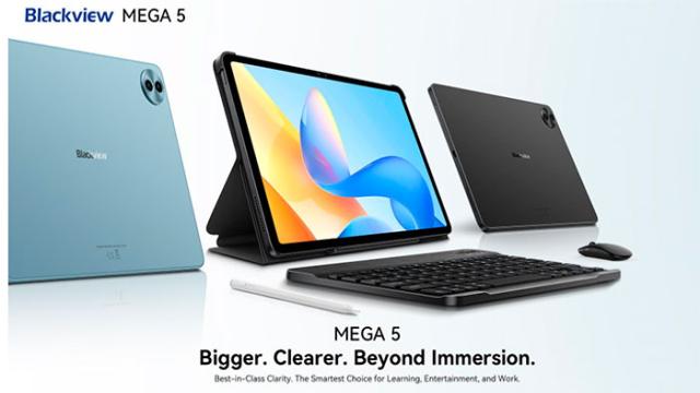 Blackview представляет ИИ-планшет MEGA 5 с клавиатурой и мышью и умные очки BV200 AI