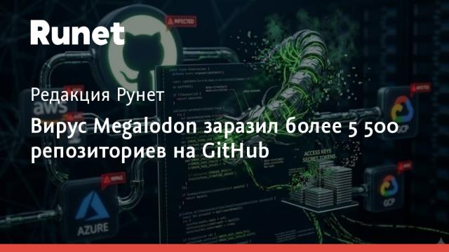 Вирус Megalodon заразил более 5 500 репозиториев на GitHub