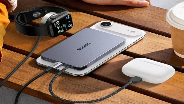 Обзор внешнего аккумулятора Ugreen PB570 MagFlow Air Ultra-Slim Magnetic 10000mAh Wireless 15W Power Bank USB-C Cable