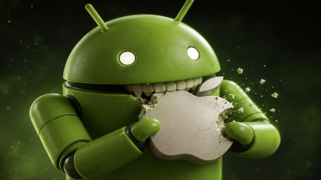 Робот грызет яблоко: сравниваем Android и iPhone