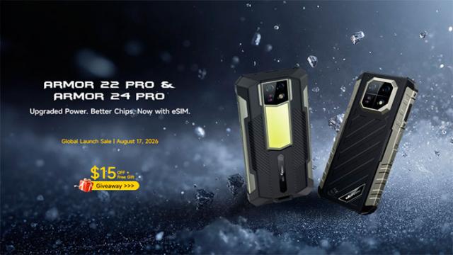 Ulefone представила Armor 22 Pro и Armor 24 Pro — улучшенные версии популярных защищённых смартфонов