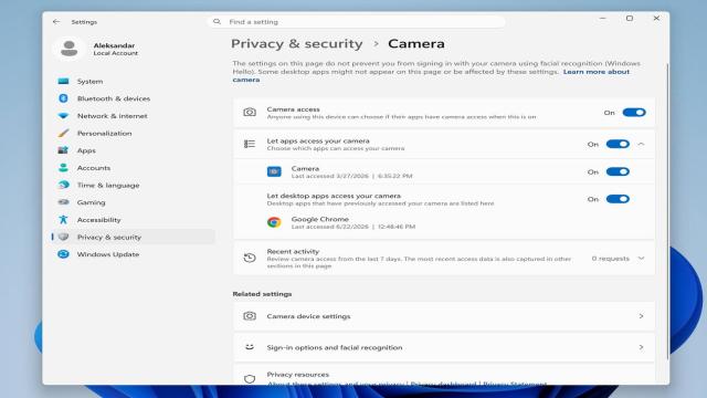Windows 11 получила возможность запрещать работу микрофона или камеры в каждом приложении